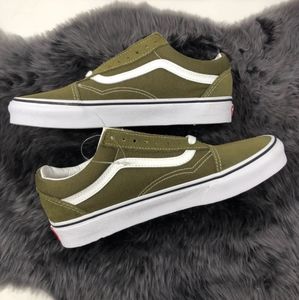 VANS Olive Green Canvas Skate Shoes